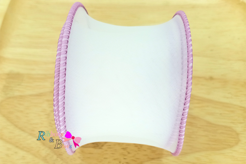 ริบบิ้นออแกนดี้ ขอบสีหวาน ขอบเอ็น ขนาด 5.5 ซม. สไตล์เกาหลี