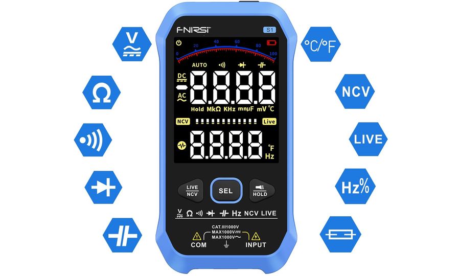 FNIRSI S1 Large Screen Digital Display Smart Multimeter