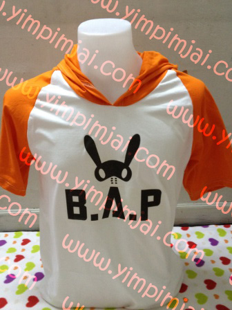 เสื้อฮู้ดสโลปสีส้ม B.A.P