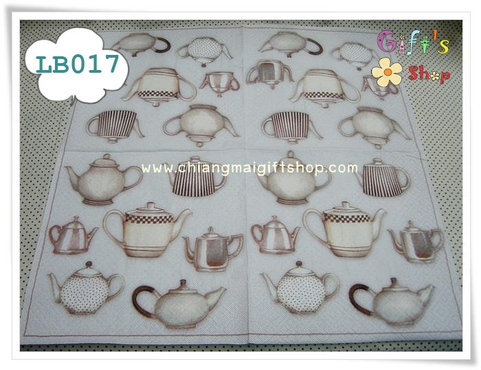 กระดาษแนปกิ้นยุโรป, ลายกาน้ำชา, ลายกาน้ำชาหลายแบบ, ลายคลาสสิก, ลายclassic, ลายวินเทจ, พื้นหลังสีอ่อน
