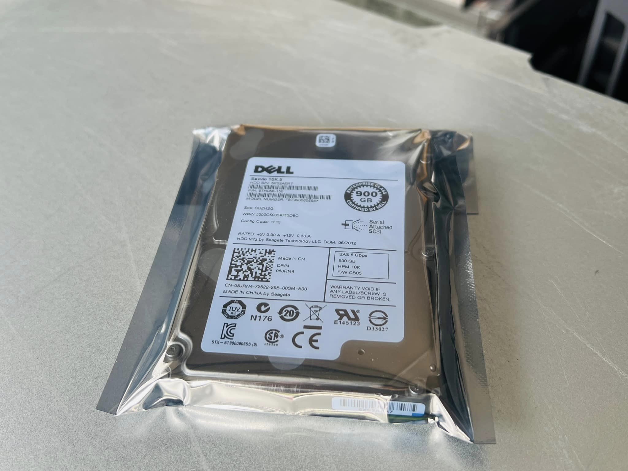 hdd sas 900gb 10k 2.5 นิ้ว ฮาร์ดดิสเซิร์ฟเวอร์เดลมือสองพร้อมใช้งาน