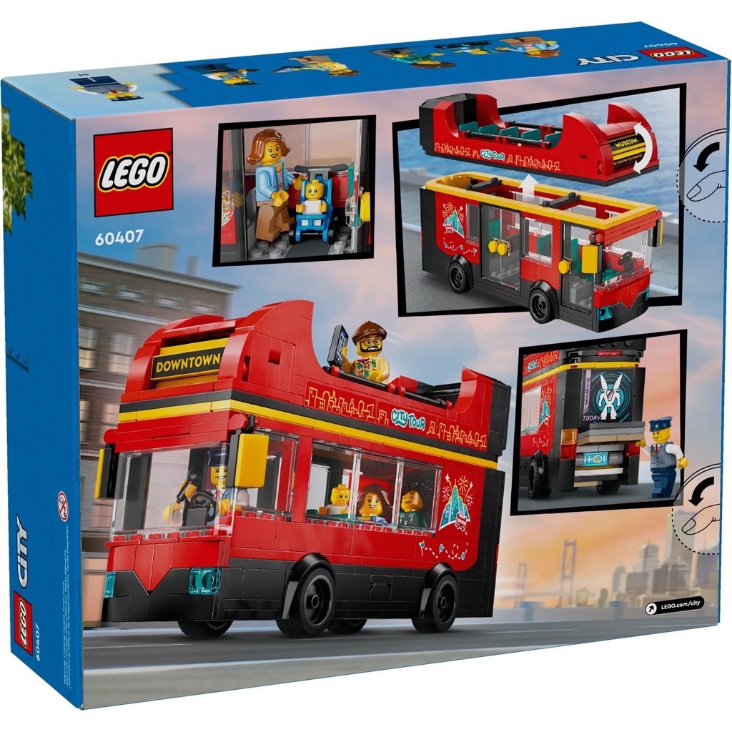 เลโก้ LEGO City 60407 Double-Decker Sightseeing Bus