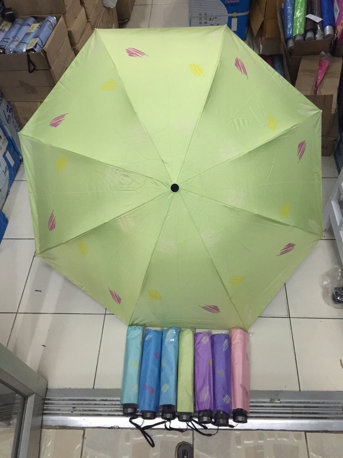 ร่ม4ตอน8ก้าน24นิ้วยูวีสีดำ รหัส 1620