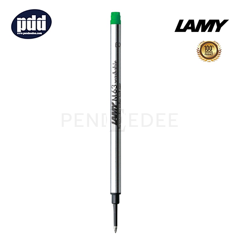 LAMY ไส้ปากกาโรลเลอร์บอล ลามี่ เอ็ม63 หมึกเขียว หัวเอ็ม 0.7 มม. LAMY M63 Green Ink Medium Point 0.7 mm. Rollerball Refill