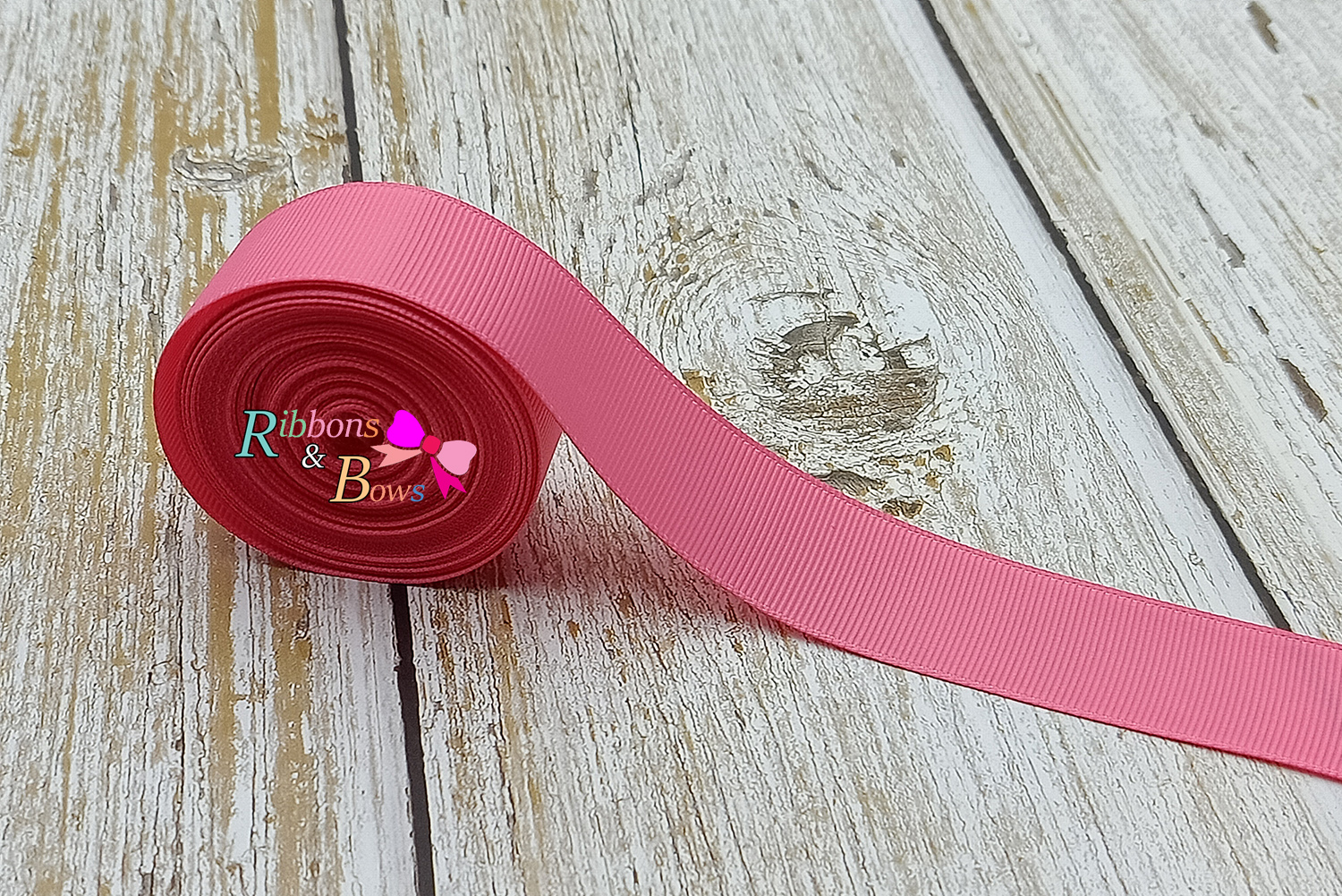 ริบบิ้นผ้าลูกฟูก สีชมพู (156 Hot Pink) #PC9