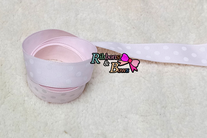 ริบบิ้นผ้าพิมพ์ลายจุด กว้าง 25 mm #PD155