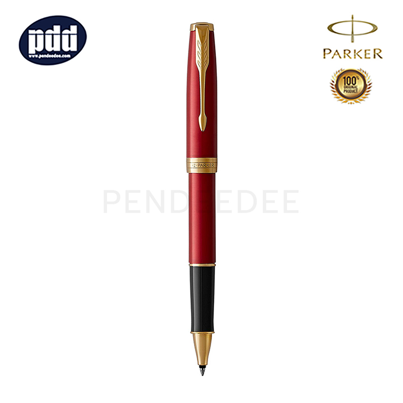 PARKER Sonnet Red GT Rollerball Pen ปากกาโรลเลอร์บอล ป๊ากเกอร์ ซอนเนต สีแดง คลิปทอง