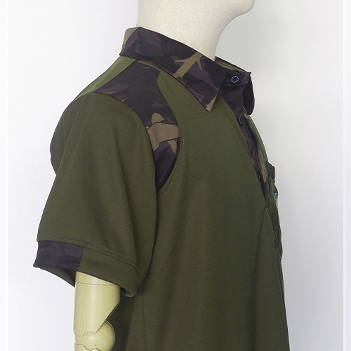 โปโลสีเขียวขี้ม้า เสริมลายพรางดำ/อุทยาน (ผ้ากีฬา)-