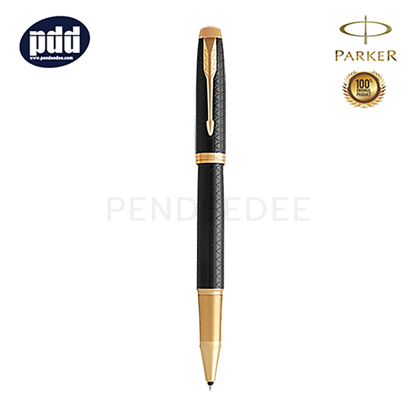 ปากกาสลักชื่อ PARKER ปากกาโรลเลอร์บอล ไอเอ็ม พรีเมี่ยม สีดำ คลิปทอง PARKER IM Premium Black GT Rollerball Pen