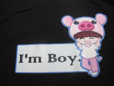 เสื้อฮู้ดสกรีนลาย I am boy