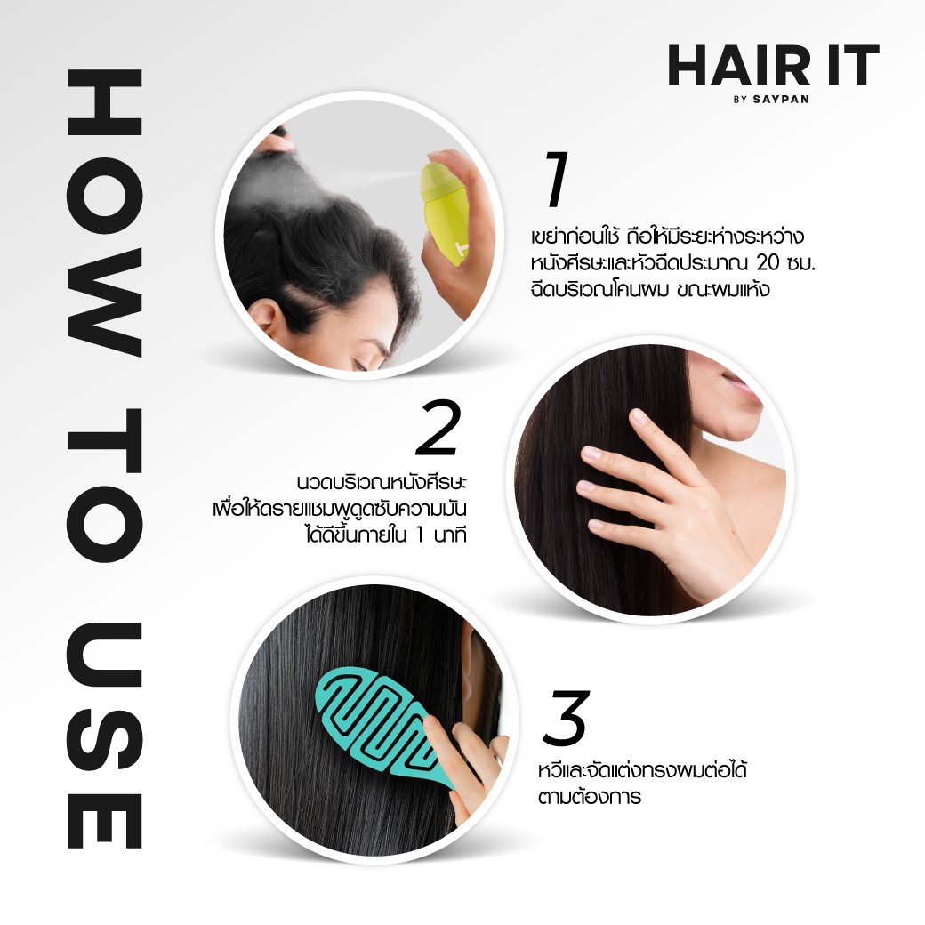 Hair It Restore and Refresh Clean Dry Shampoo 150ml รีสทอร์แอนด์รีเฟรชคลีนดรายแชมพู.