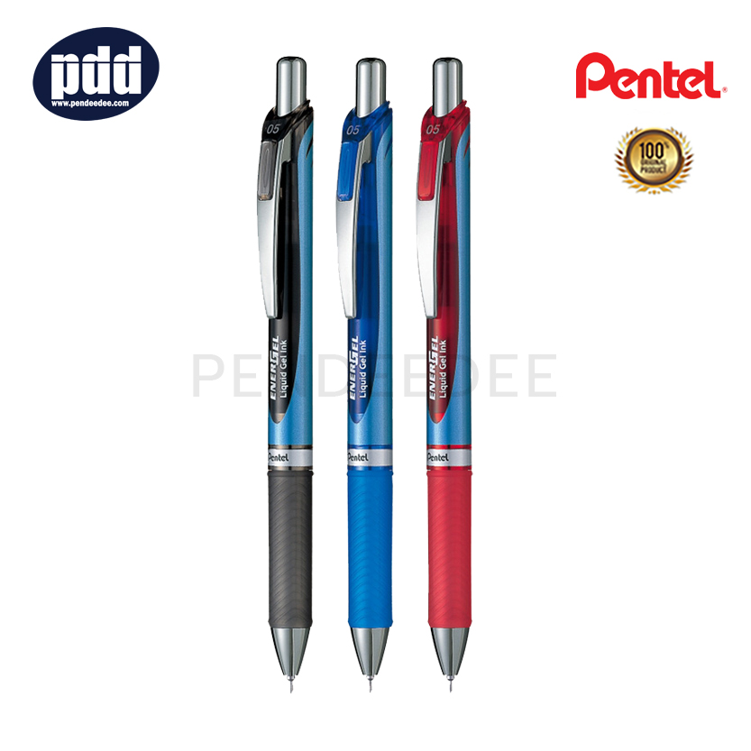 Pentel EnerGel 0.5 ปากกาหมึกเจลหัวเข็ม แบบกด