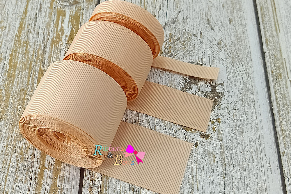 ริบบิ้นผ้าลูกฟูก สีพีช (714 Petal Peach ) PC30