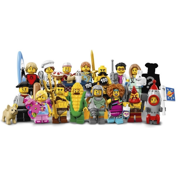 เลโก้ LEGO Exclusives 71018 Minifigures Series 17 (Complete 16 Packs) (ครบชุด 16 แบบ - ซองถูกแกะเพื่อตรวจเช็ค)