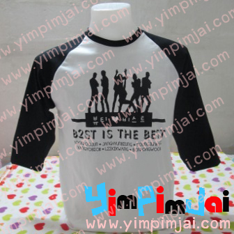 เสื้อยืดแขนสโลป สกรีน B2ST