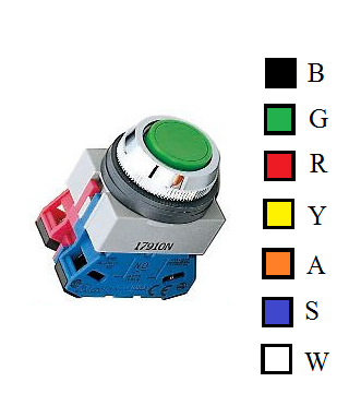 Pushbutton ABS101N-Y (25mm)
