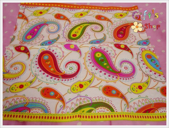 กระดาษแนปกิ้น ลายวินเทจ vintage สีสดใส