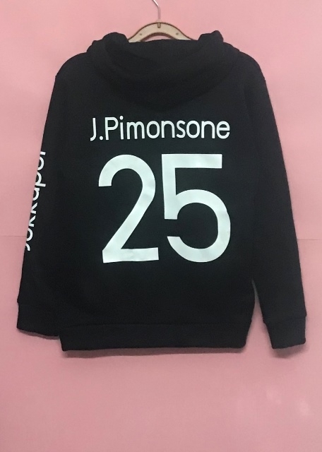 เสื้อฮู้ดคู่ สกรีนชื่อ