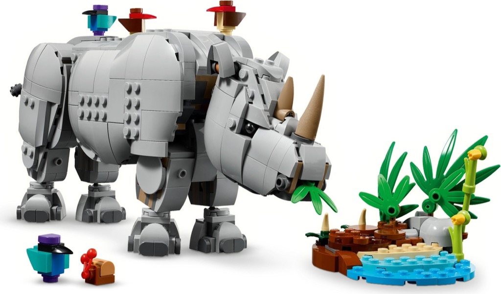 เลโก้ LEGO Creator 31171 Wild Animals: Majestic Rhino with Birds