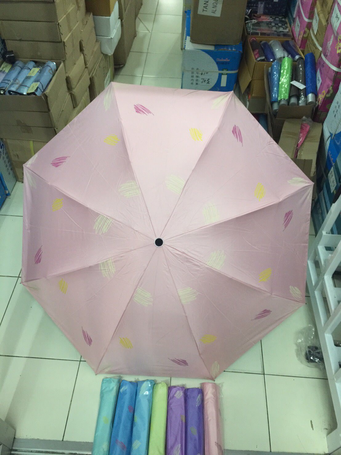 ร่ม4ตอน8ก้าน24นิ้วยูวีสีดำ รหัส 1620