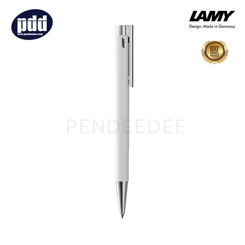 ปากกาสลักชื่อ LAMY ปากกาลูกลื่น ลามี่ โลโก้ เอ็มพลัส สีขาว LAMY Logo M+ White Ballpoint Pen