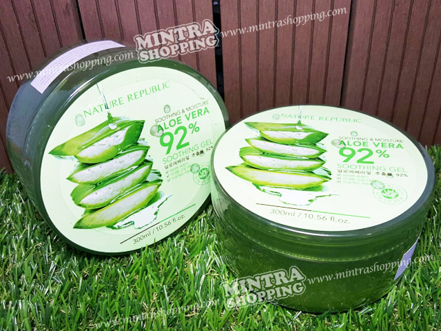 เจลว่านหางจระเข้ 92% Nature Republic Aloe Vera 92% Soothing Gel 300ml. Made in Korea