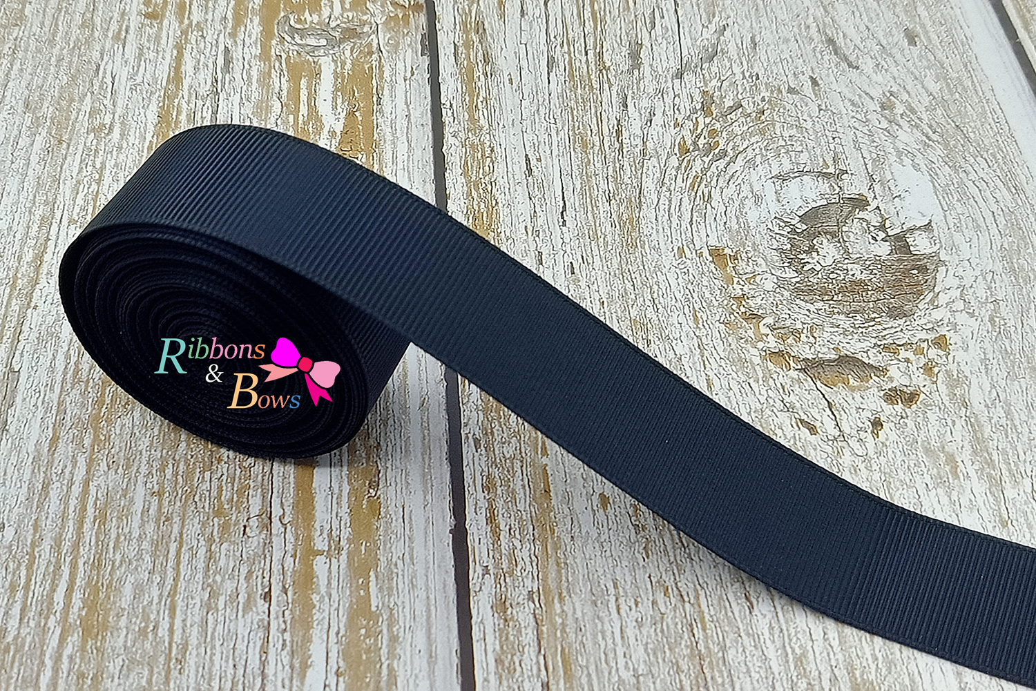 ริบบิ้นผ้าลูกฟูก สีดำ (030 black) #PC3