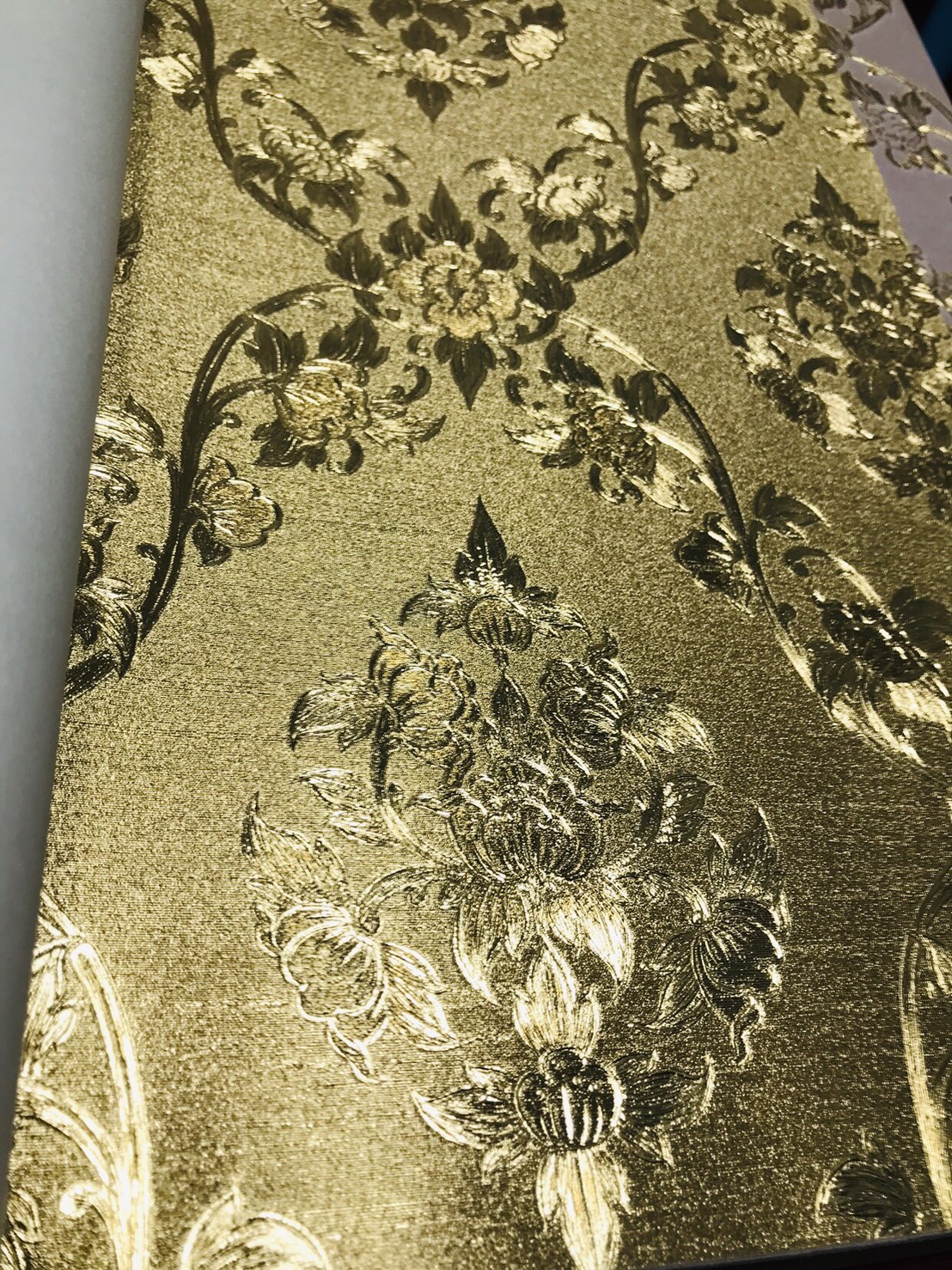 วอลเปเปอร์ลายไทย ดอกพุดตาน ทอง RG101-22