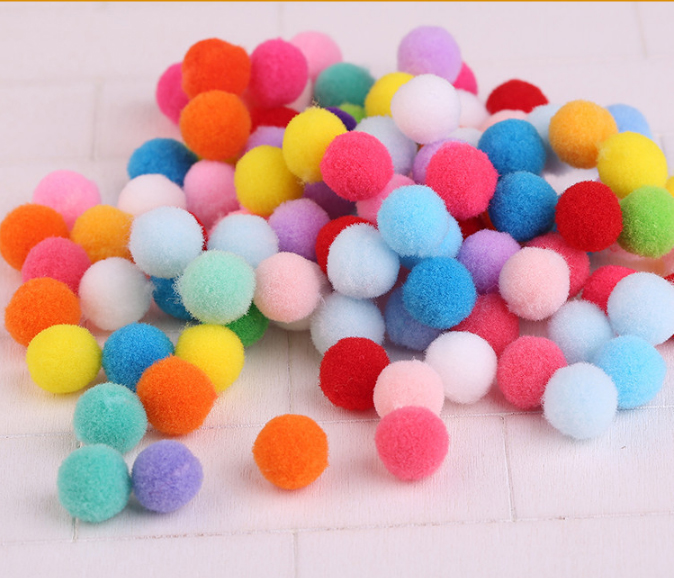 ปอม ปอม เล็กคละสี 100 ลูก #CR012