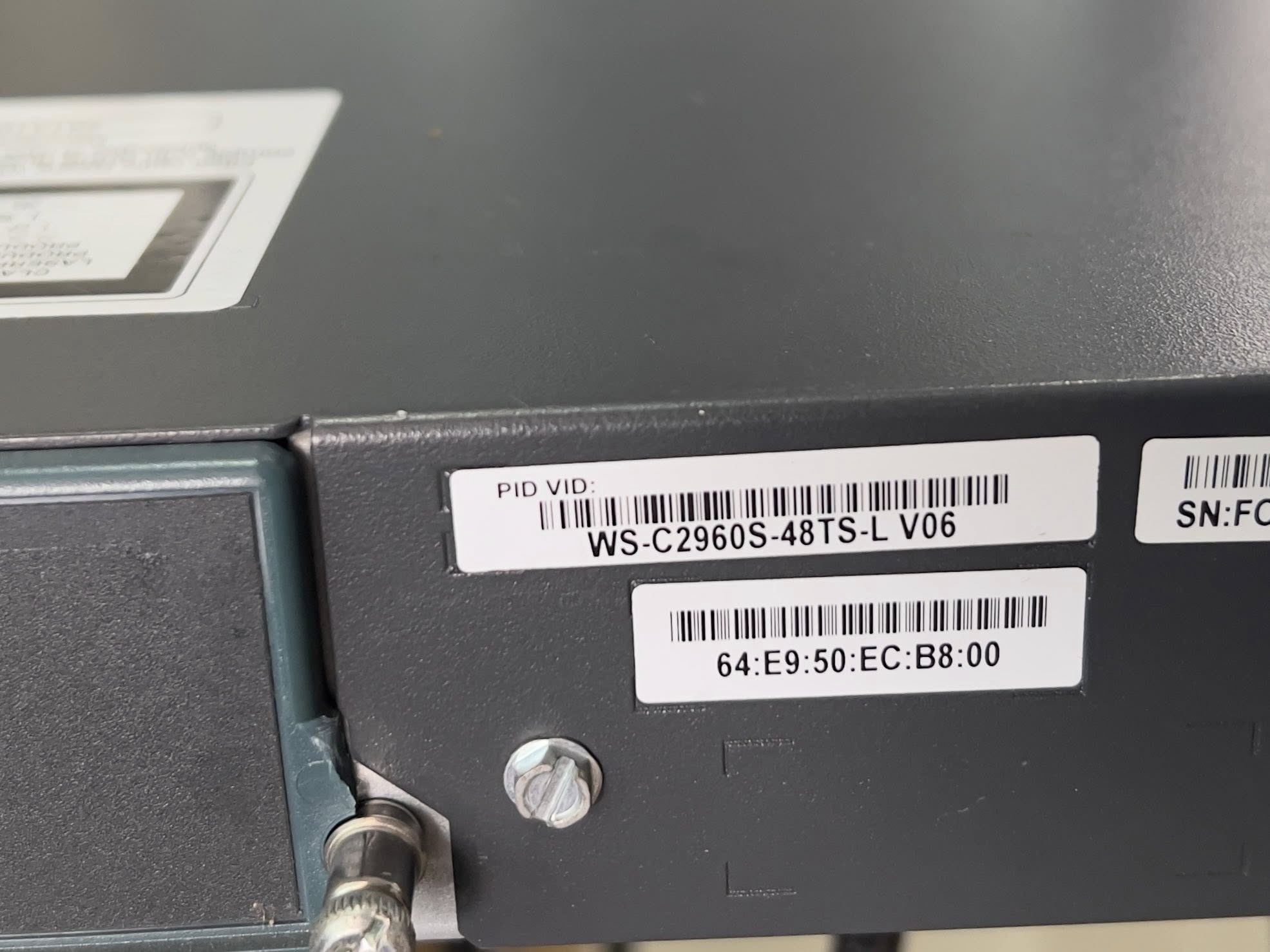 Switch Cisco 2960S Gigabit 48 port 4 SFP สวิทมือซิสโก้สองพร้อมใช้งาน