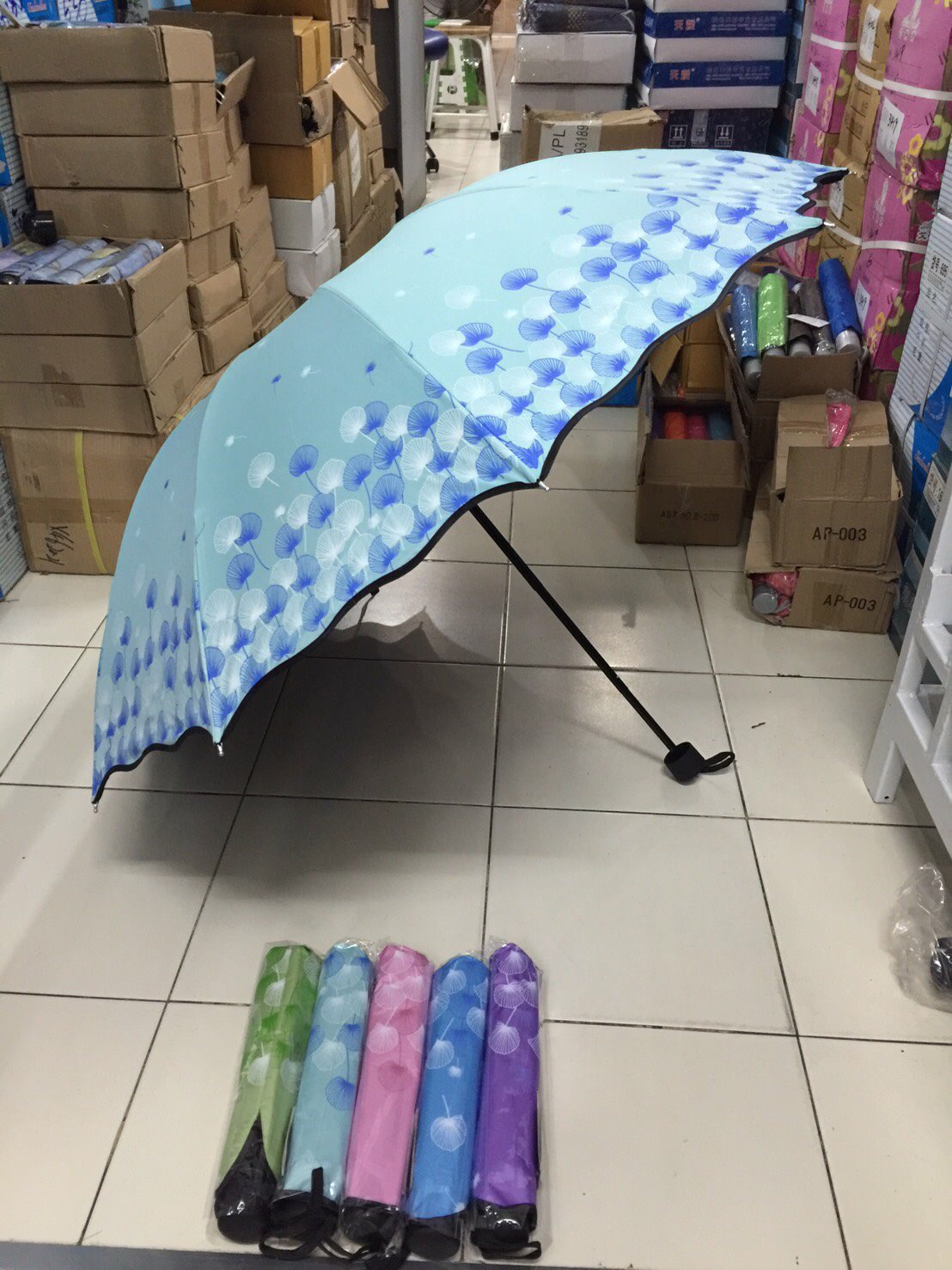 ร่ม4ตอน10ก้าน24นิ้วมียูวีดำรหัส1606