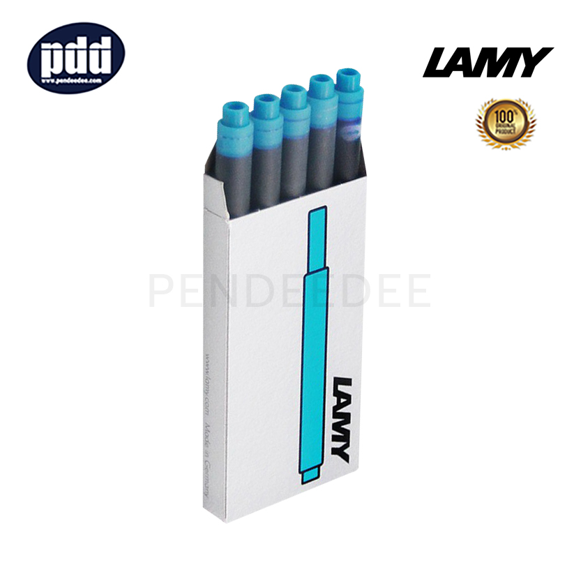 LAMY หมึกหลอด ลามี่ ที10 หมึกฟ้าเทอร์คอยส์ LAMY T10 Turquoise Ink Cartridges Refill