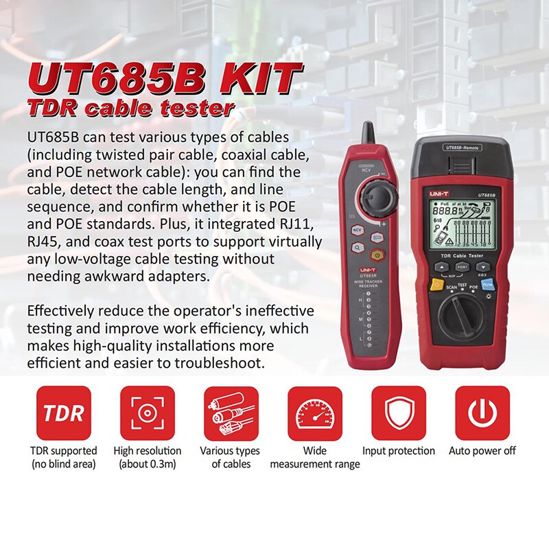 UNI-T UT685B KIT TDR Cable Tester