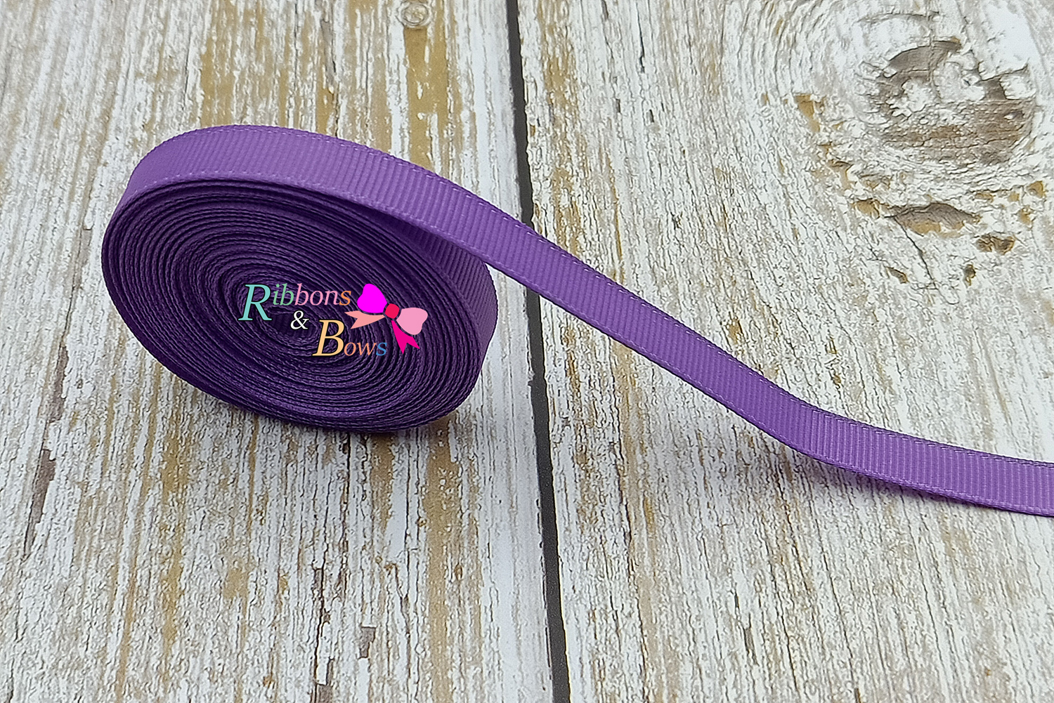 ริบบิ้นผ้าลูกฟูก สีม่วง (463 Grape) #PC21