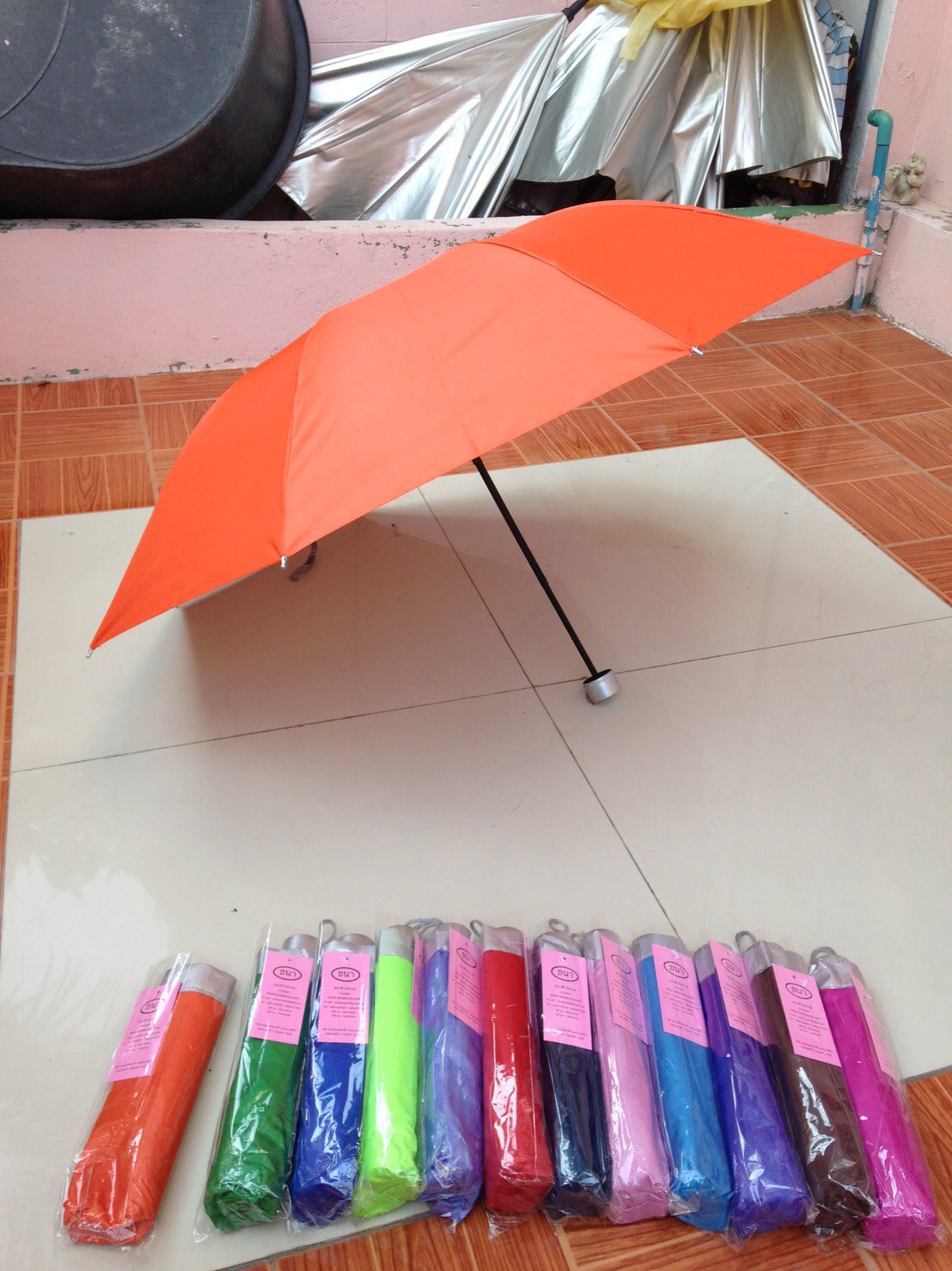 ร่มพับ3ตอนมียูวี8ก้าน