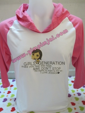 เสื้อฮู้ดสโลปชมพู Girls'generation
