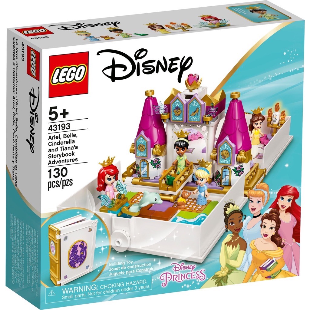 เลโก้ LEGO Disney 43193 Ariel, Belle, Cinderella and Tiana's Storybook Adventures