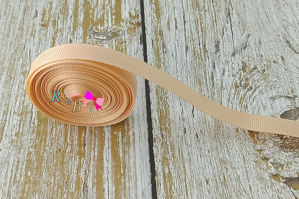 ริบบิ้นผ้าลูกฟูก สีพีช (714 Petal Peach ) PC30