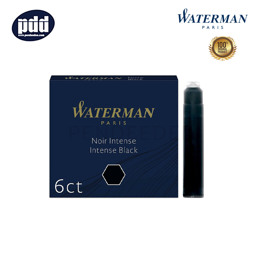 WATERMAN หมึกหลอด วอเตอร์แมน หมึกดำ WATERMAN international ink cartridges 6 pcs. Black.