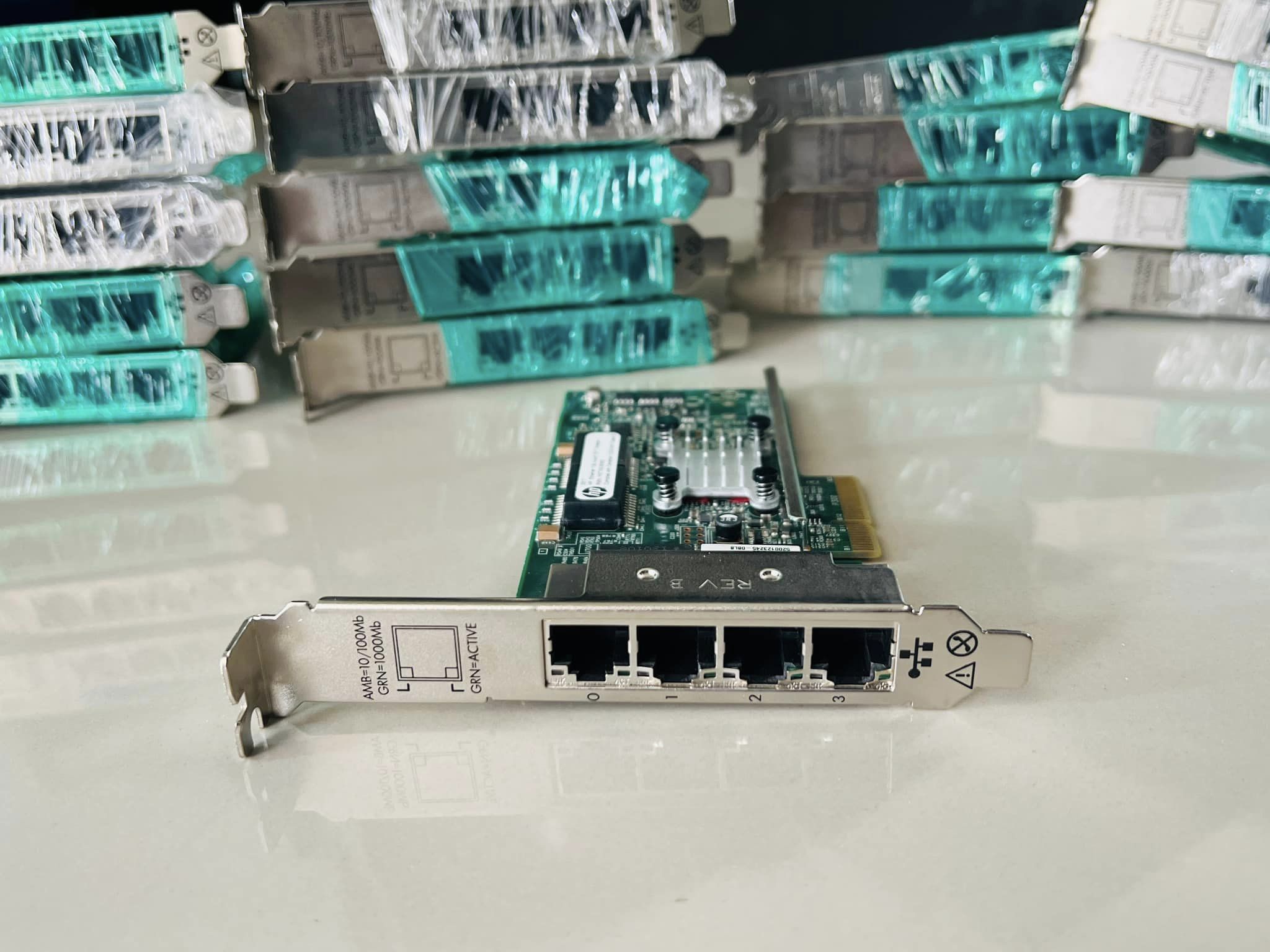 การ์ด Lan Gigbabit 4 port hp 331T แบบขายาว มือสองพร้อมใช้งาน