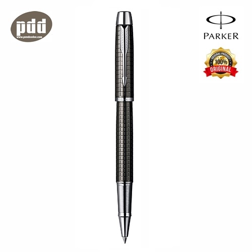 ปากกาป๊ากเกอร์ โรลเลอร์บอล ไอเอ็ม พรีเมี่ยม ซิเซิล เทาดำ - PARKER IM PREMIUM DEEP GUN MEDAL CHISELLED ROLLERBALL PEN
