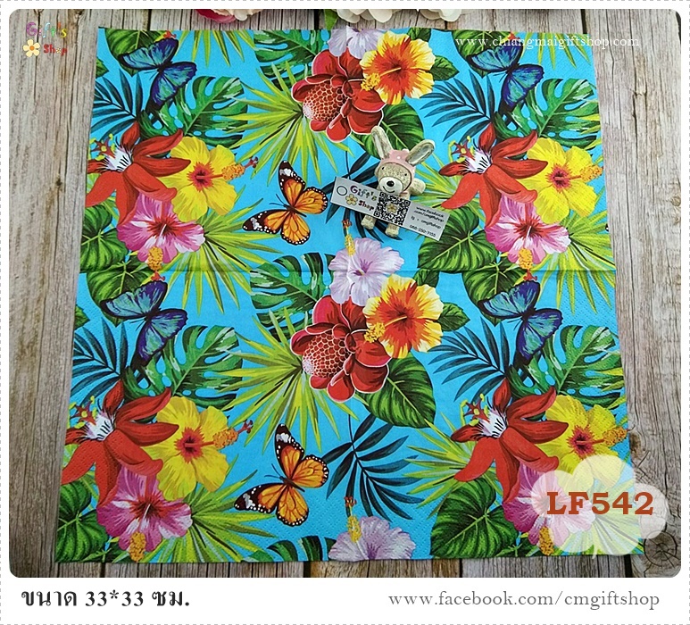 กระดาษแนปกิ้นยุโรป ,ลายดอกชบา, ลายดอกไม้หลายสี, ลายช่อดอกไม้, ลายใบมอนสเตอร่า, ลายทรอปิคอล, ลายช่อดอกไม้หลายชนิด, พื้นหลังสีฟ้าอมเขียว, ลายดอกไม้สีแดง, ลายดอกไม้สีส้ม, ลายดอกไม้สีชมพู, ลายJungle fever teal blue