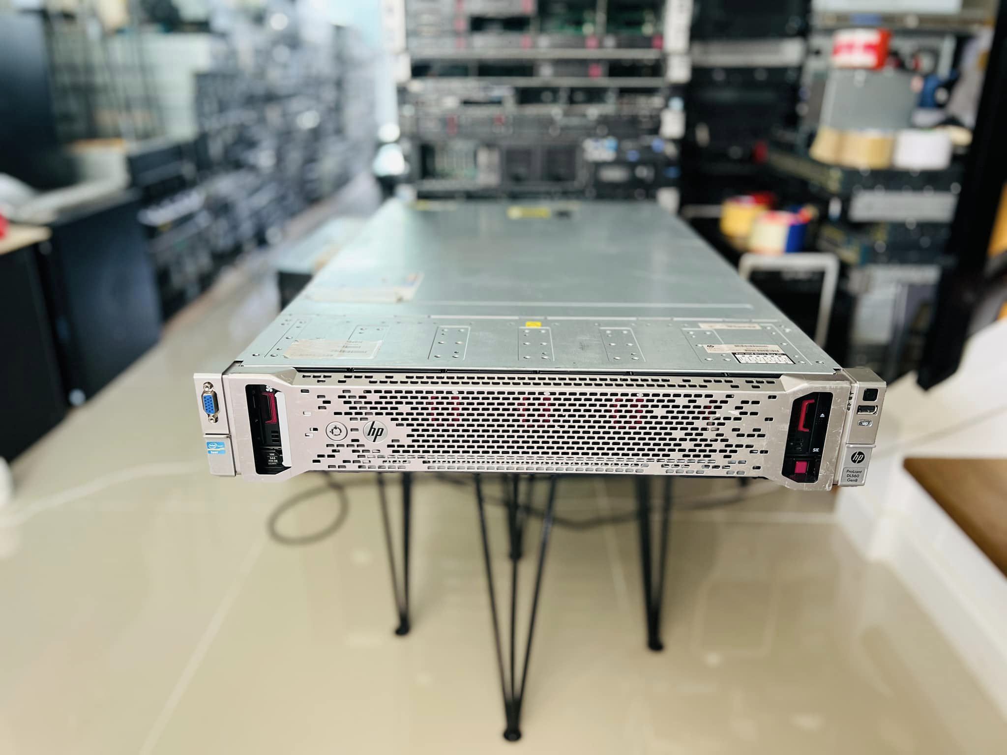 Server hp dl560 g8 ram 64gb 32Cores server 4 cpu เซิร์ฟเวอร์เอชพีมือสองพร้อมใช้งาน