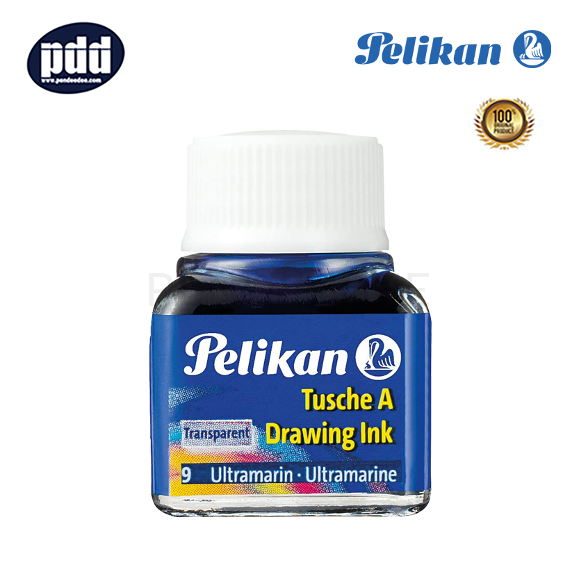 PELIKAN หมึกเขียนแบบ พิลีแกน เอ523 หมึกฟ้า PELIKAN Drawing Ink A523 Ultramarine Ink in Bottle Refill