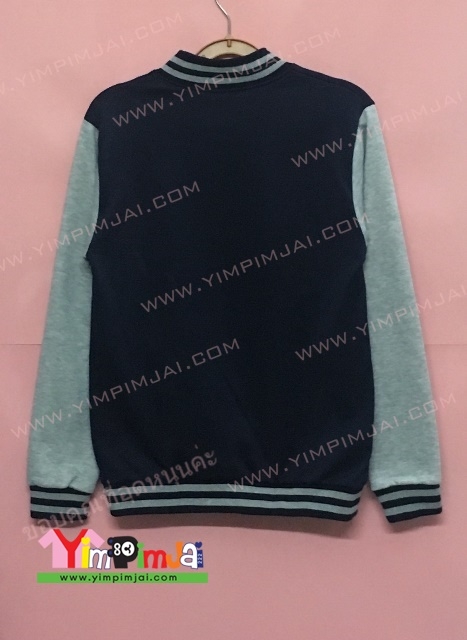 เสื้อแจ็คเก็ตเบสบอลกรมเทา