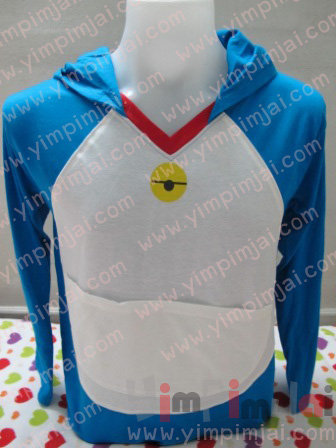 เสื้อฮู้ดโดเรมอน มีหมวกฮู้ด