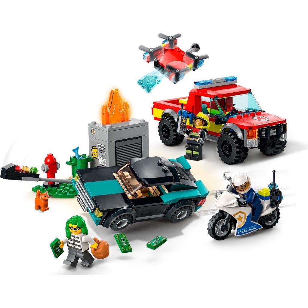 เลโก้ LEGO City 60319 Fire Rescue & Police Chase