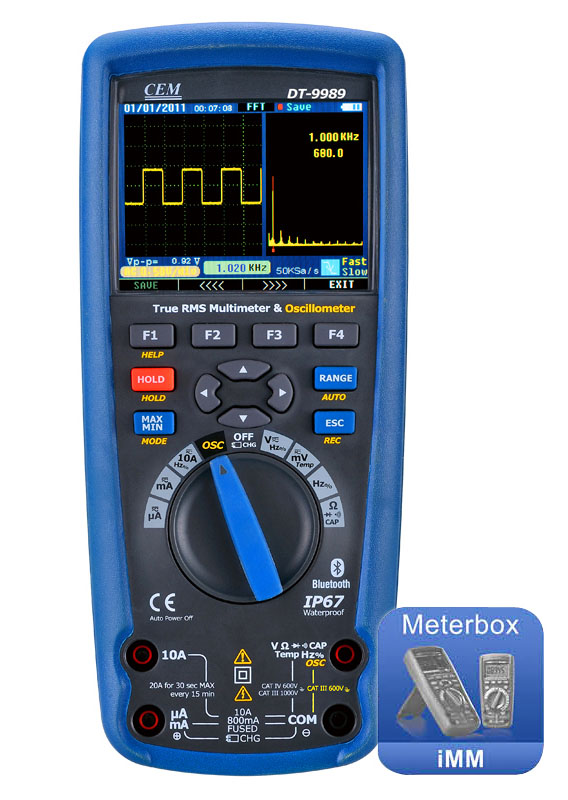 CEM DT-9989 Digital Ossilloscope+Digital Multimeter NCV True RMS