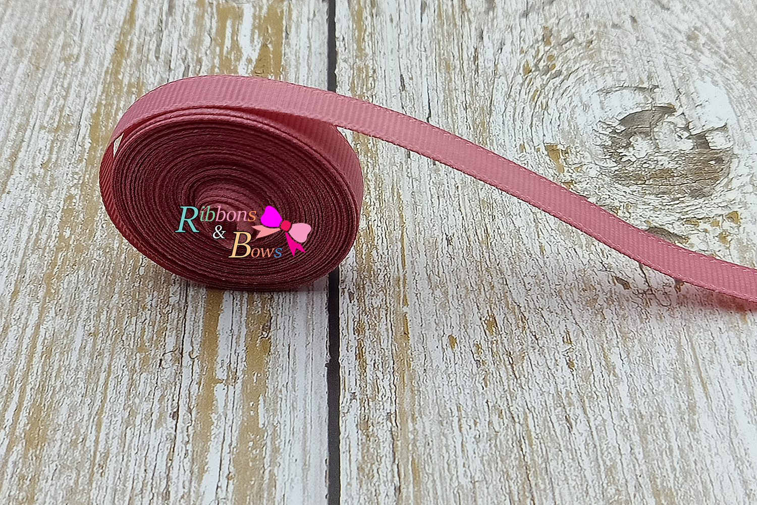 ริบบิ้นผ้าลูกฟูก สีชมพูกุหลาบ (149 Wild rose) #PC6