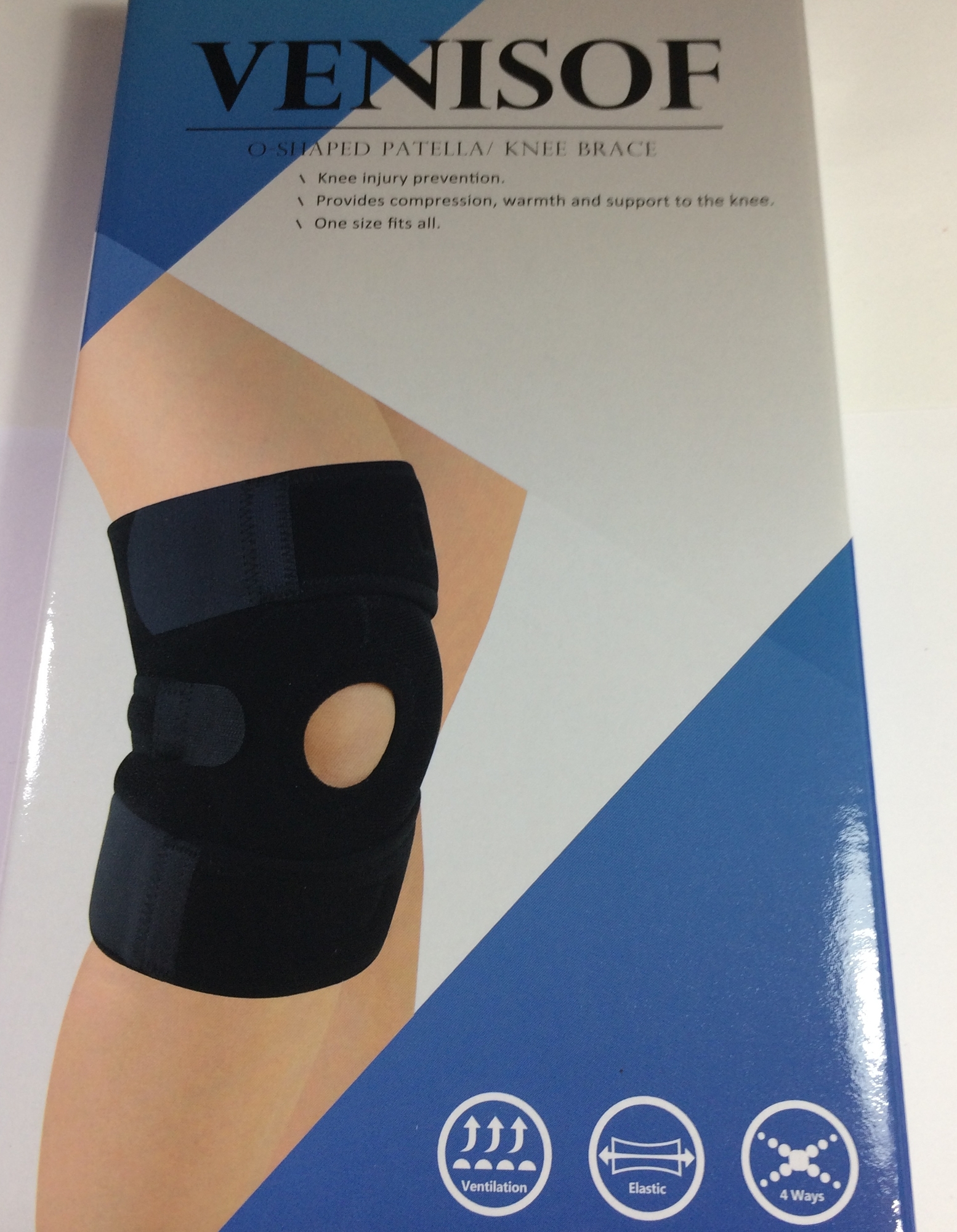 Knee support ชุดพันรัดเข่า สีดำ แบบฟรีไซส์ ดำ
